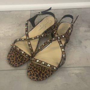 NWT Leopard print with silver embellishments. Jessica Simpson